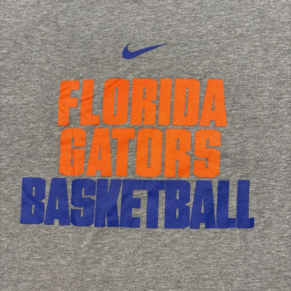 Nike Florida Gators Basketball T Shirt Mens M Gray Short Sleeve